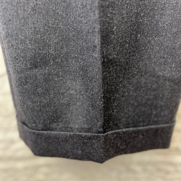 VITO RUFOLO Italian Wool Charcoal Dress Psnts Size 36 Cuffed Hem - Picture 5 of 15